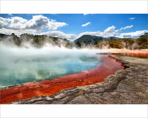 Steam rising off a geo-thermal pool