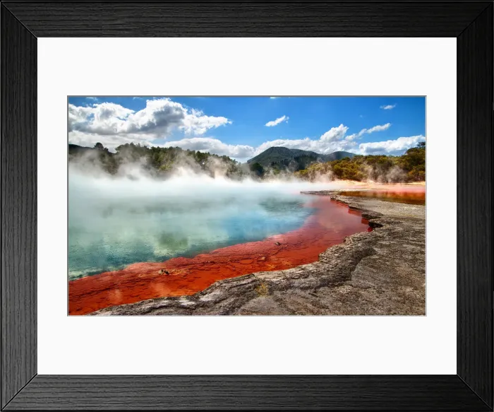 Framed Print : Steam rising off a geo-thermal pool Framed Print : Steam rising off a geo-thermal pool