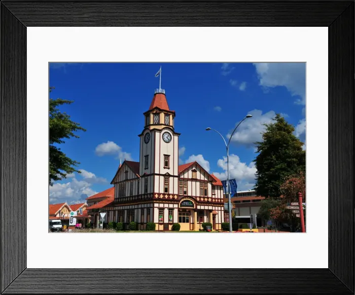 Framed Print : Center town of Rotorua Framed Print : Center town of Rotorua