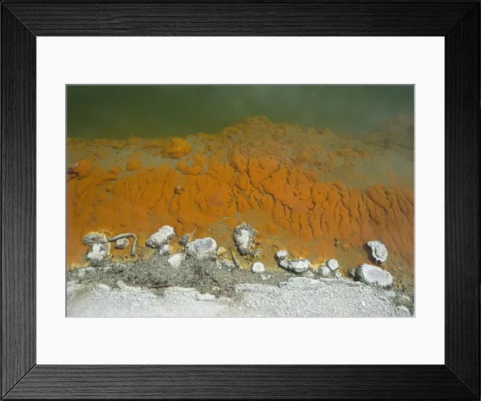 Framed Print : Champagne Pool, detail, Wai-o-Tapu thermal pools, Rotorua, North Island, New Zealand Framed Print : Champagne Pool, detail, Wai-o-Tapu thermal pools, Rotorua, North Island, New Zealand