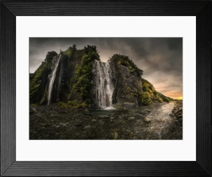 Framed Print : Trident Falls near Franz Josef Glacier, New Zealand
