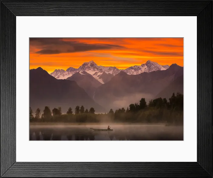 Framed Print : Fox Glacier on Matheson lake Framed Print : Fox Glacier on Matheson lake