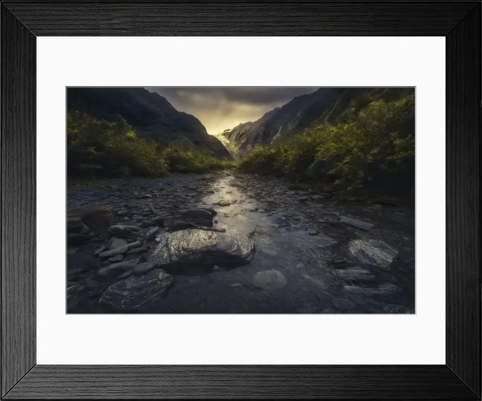 Framed Print : River in Franz Josef Glacier Valley, New Zealand Framed Print : River in Franz Josef Glacier Valley, New Zealand