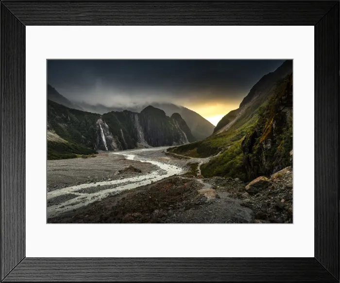 Framed Print : The Valley of Fox Glacier, New Zealand