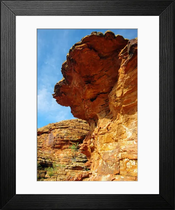 Framed Print : Cliff overhang near the staircase down into the Garden of Eden on the Kings Canyon Rim
