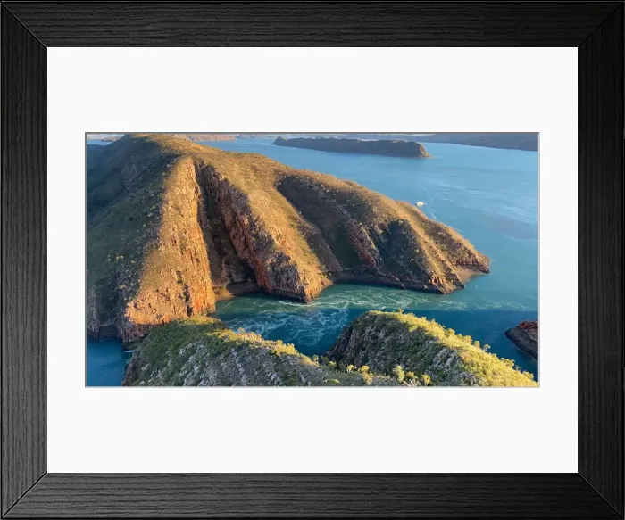 Framed Print : Aerial view of Spectacular Horizontal falls