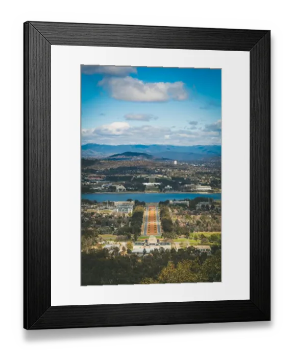 Framed Print : Canberra. View from lookout above Canberra, ACT Framed Print : Canberra. View from lookout above Canberra, ACT