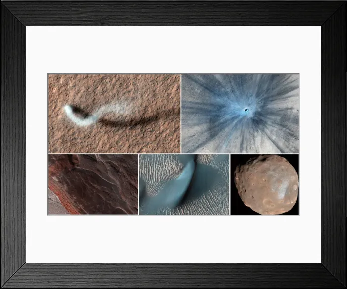 Framed Print : Mars Reconnaissance Orbiter Image Collage Framed Print : Mars Reconnaissance Orbiter Image Collage