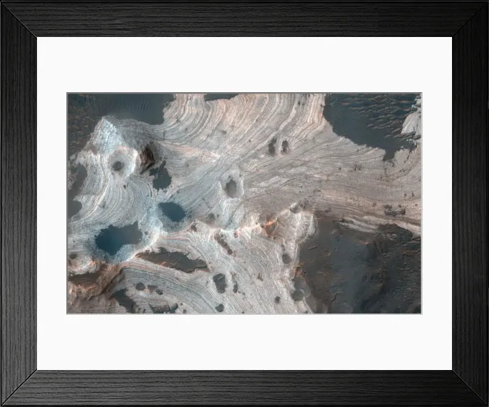 Framed Print : Exquisite Layering on Mars