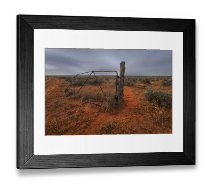 Framed Print : A gate in the desert