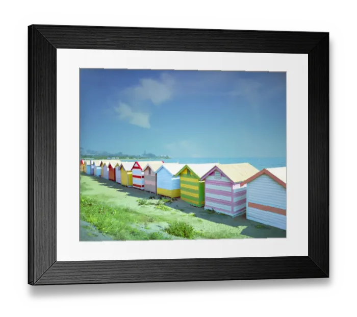 Framed Print : Bathing boxes Framed Print : Bathing boxes