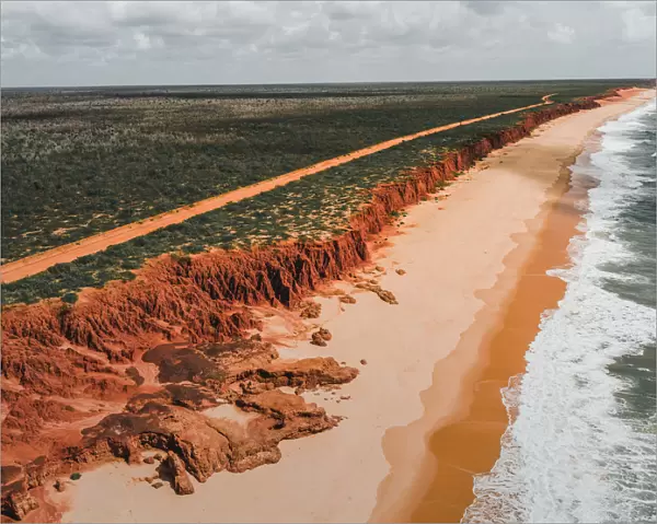 James Price Point coastline as seen from a drone point of view, Western Australia