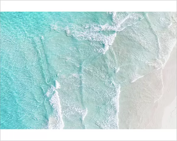 Aerial view of ocean and a beach, Esperance, Australia