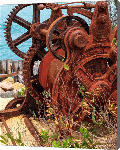Rusting machinery at Lakes Entrance