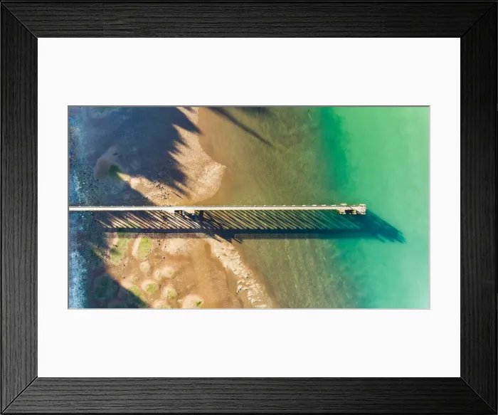 Framed Print : Aerial view of Cornwallis Wharf, Auckland New Zealand Framed Print : Aerial view of Cornwallis Wharf, Auckland New Zealand