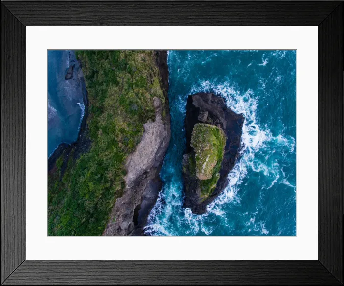 Framed Print : Aerial view of Piha Beach, Auckland, New Zealand Framed Print : Aerial view of Piha Beach, Auckland, New Zealand