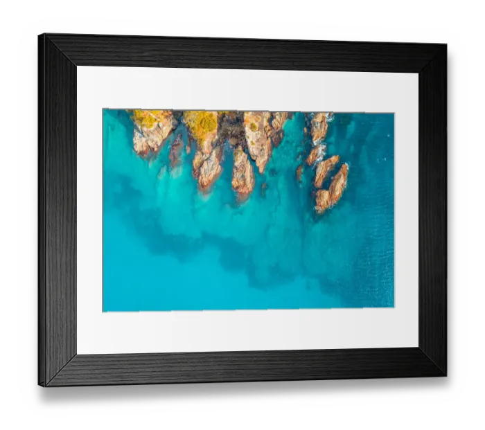 Framed Print : Aerial view of water splashing on beach Framed Print : Aerial view of water splashing on beach