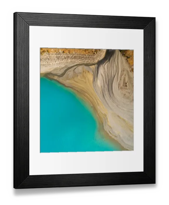 Framed Print : Waterway pattern at Lake Pukaki Framed Print : Waterway pattern at Lake Pukaki