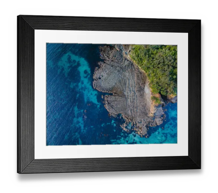 Framed Print : Top view of Goat Island, New Zealand