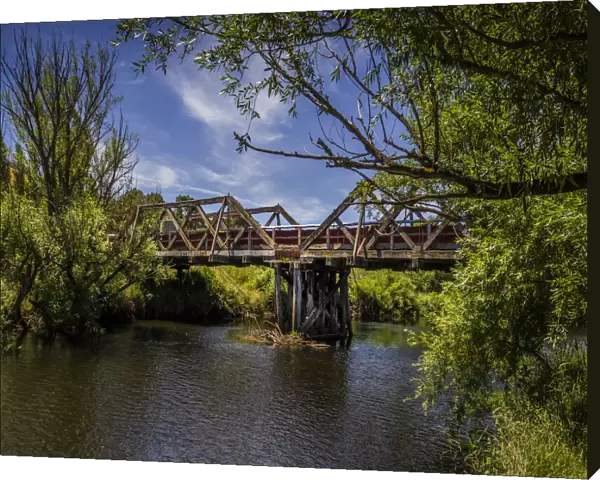 The historic Hinnomunjie Bridge in the Omeo Valley, High Country, Victoria, Australia