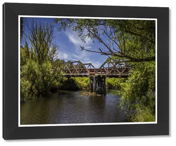 The historic Hinnomunjie Bridge in the Omeo Valley, High Country, Victoria, Australia