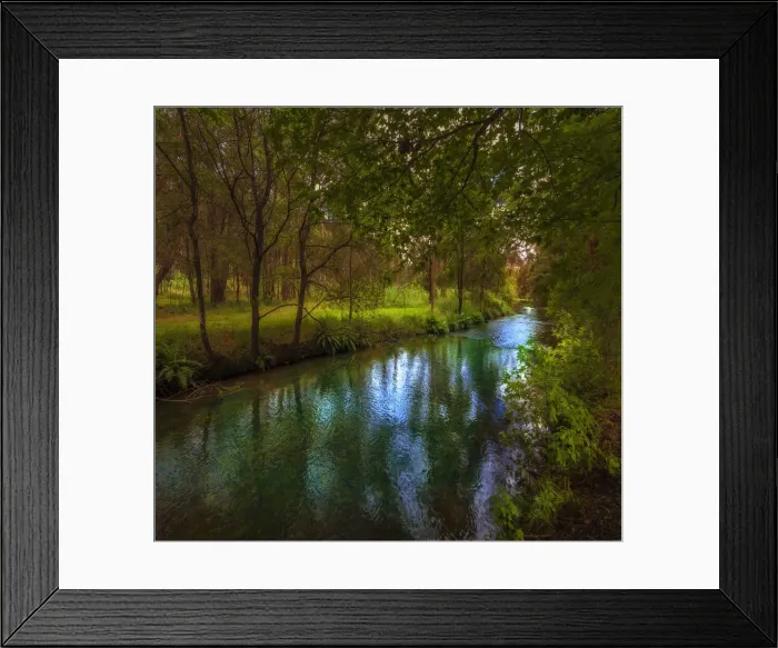 Framed Print : Morses creek, flowing through pretty countryside near the township of Bright Framed Print : Morses creek, flowing through pretty countryside near the township of Bright