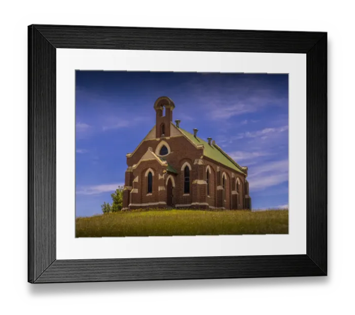 Framed Print : Old Brick Church, Benambra, near Omeo, High Country, Victoria, Australia Framed Print : Old Brick Church, Benambra, near Omeo, High Country, Victoria, Australia