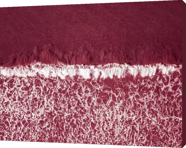 Aerial Red Ocean Waves