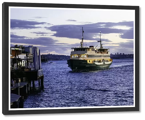 Manly ferry at dusk