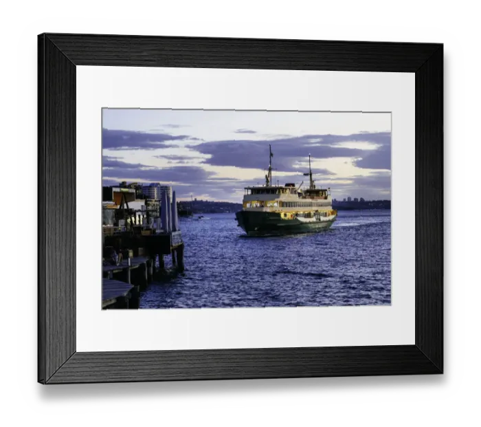 Framed Print : Manly ferry at dusk Framed Print : Manly ferry at dusk
