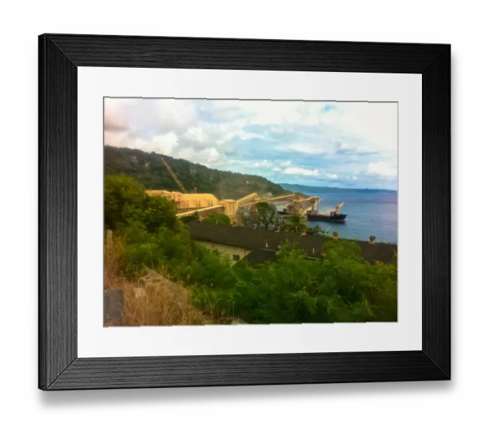Framed Print : Phosphate terminal, Christmas, island Framed Print : Phosphate terminal, Christmas, island