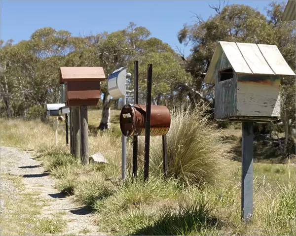 post boxes in rural Australia