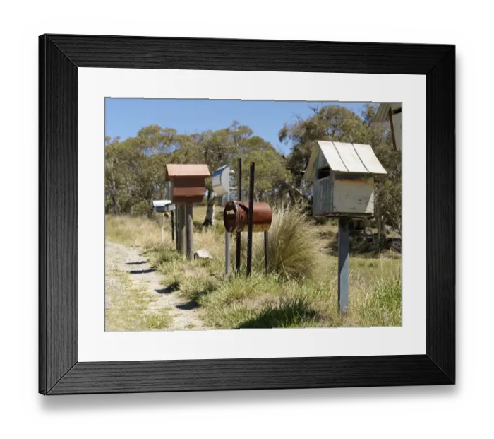 Framed Print : post boxes in rural Australia Framed Print : post boxes in rural Australia