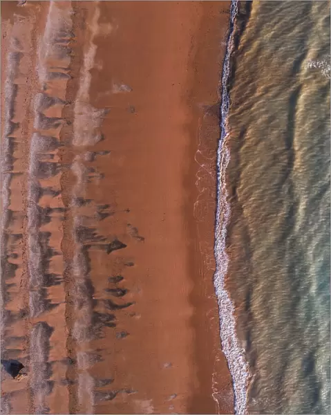 Broome beach photographed from directly above, Australia