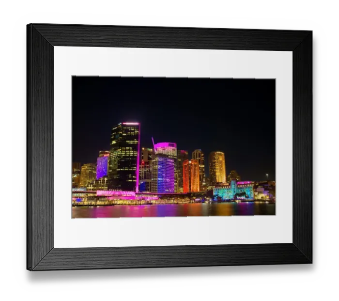 Framed Print : Circular Quay at Night, Sydney, Australia Framed Print : Circular Quay at Night, Sydney, Australia