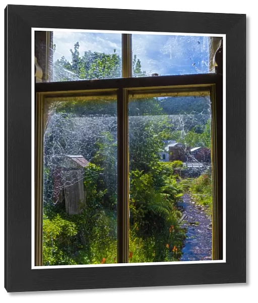 A viewpoint through a window in the quaint settlement of Walhalla