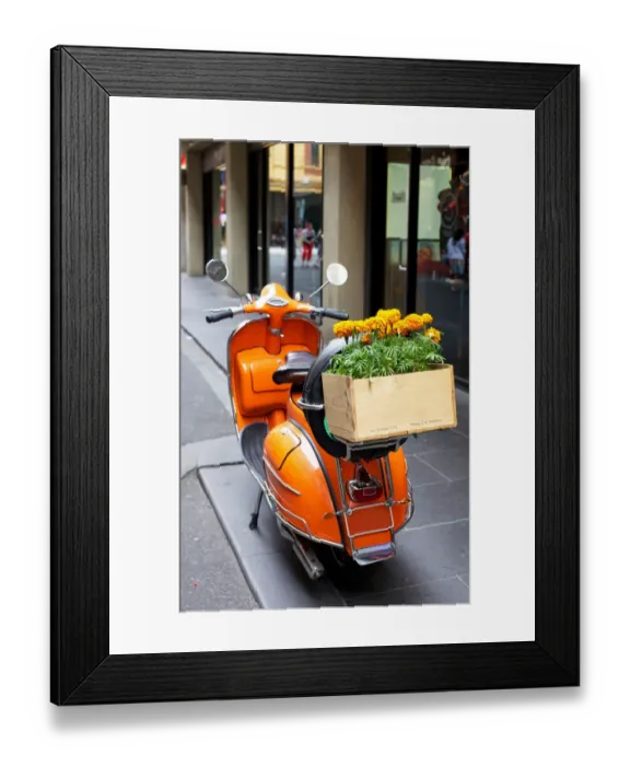 Framed Print : Flower delivery