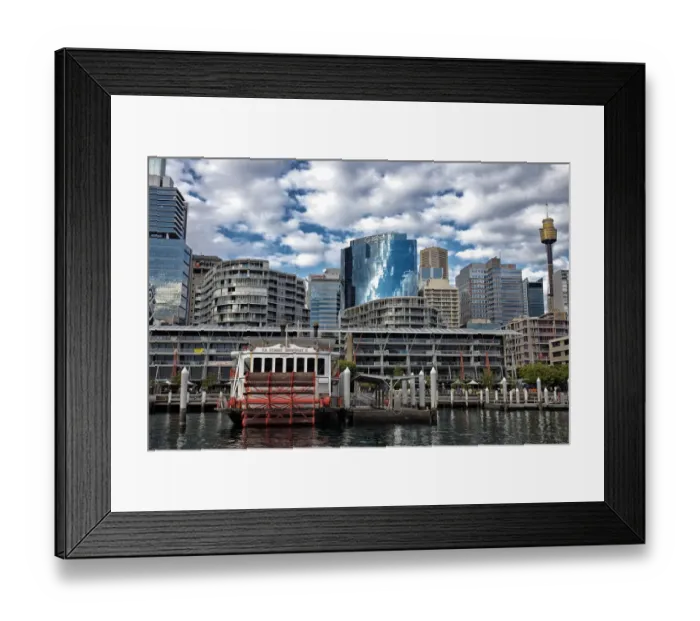 Framed Print : Darling Waterfront