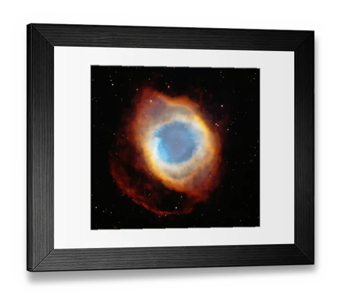 Framed Print : Helix nebula, satellite view (Digital Composite)