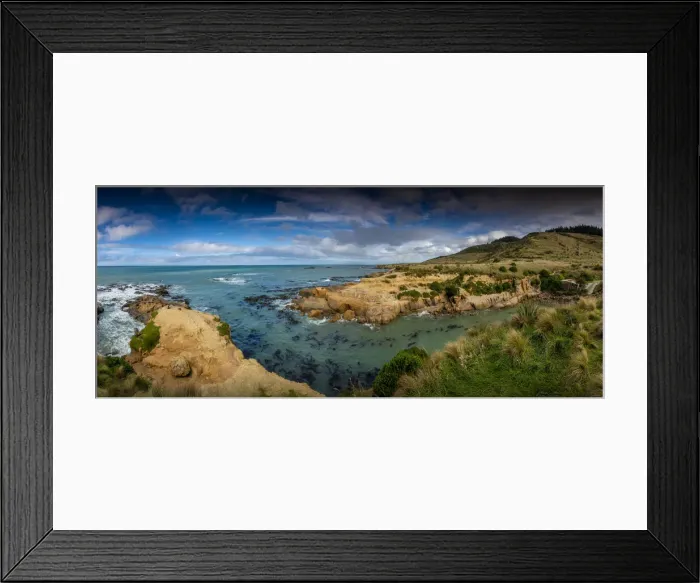 Framed Print : South East coastline view, South Island, New Zealand