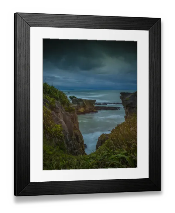 Framed Print : Pancake rocks, Punakaiki, South Island, New Zealand
