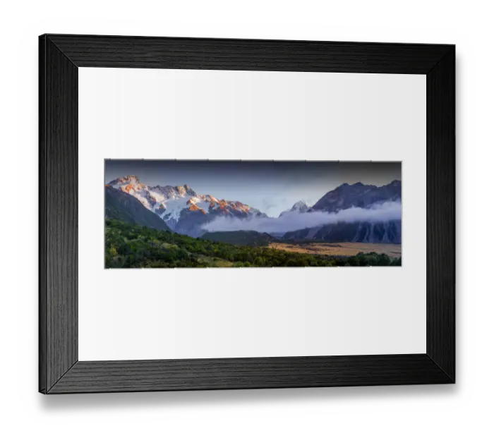 Framed Print : Dawn light of the Mt. Cook range, South Island, New Zealand