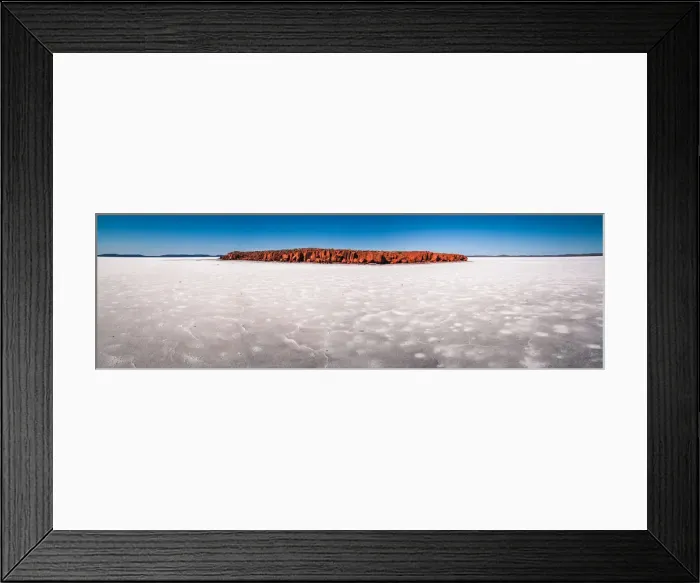 Framed Print : Red Island at the salt playa of Lake Gairdner in Gawler Ranges Framed Print : Red Island at the salt playa of Lake Gairdner in Gawler Ranges