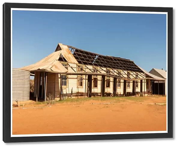 Abandoned. Historic accommodation building for the shearers in the Australian outback