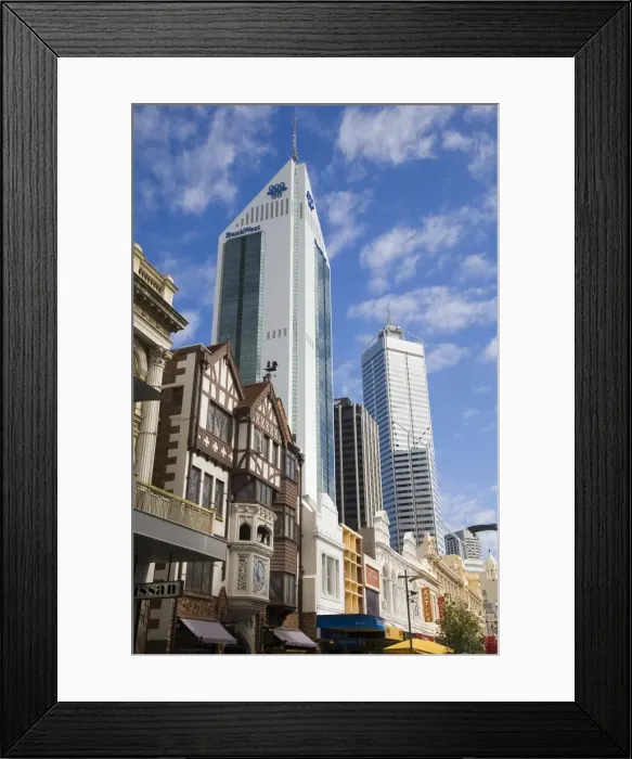 Framed Print : Australia, Western Australia, Perth, old and new architecture