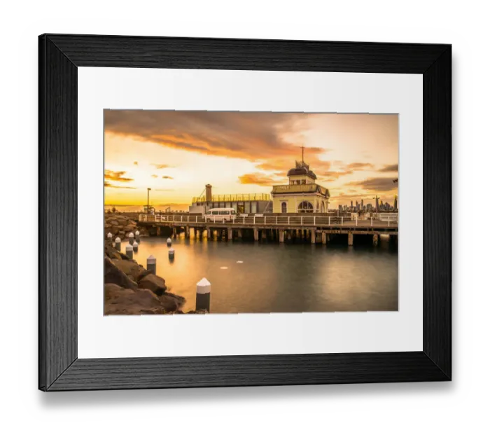 Framed Print : St. Kilda Pier in the evening time Framed Print : St. Kilda Pier in the evening time