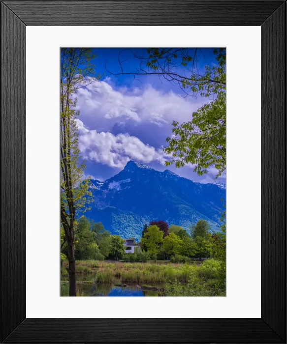 Framed Print : Scenic Viewpoint around the city of Salzburg, Austria