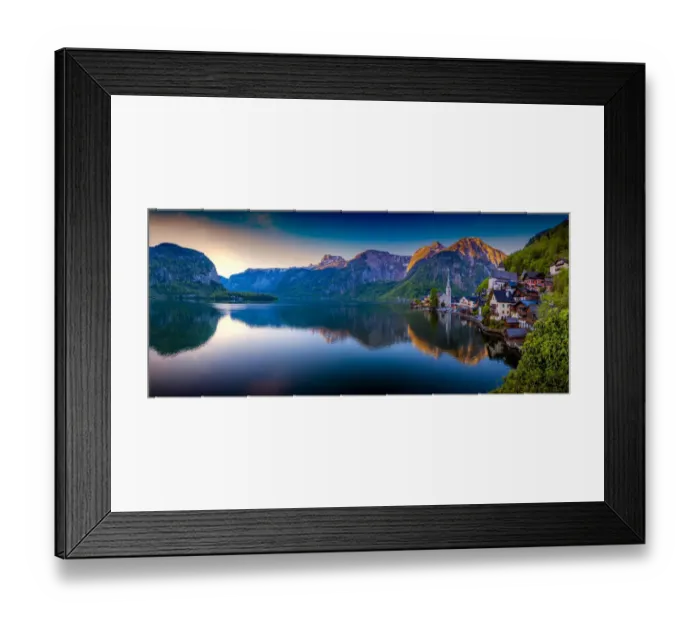 Framed Print : Hallstatt village at dawn, Austria Framed Print : Hallstatt village at dawn, Austria