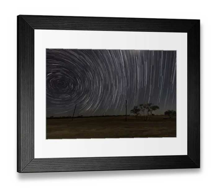 Framed Print : Stars. Star trails in Winton