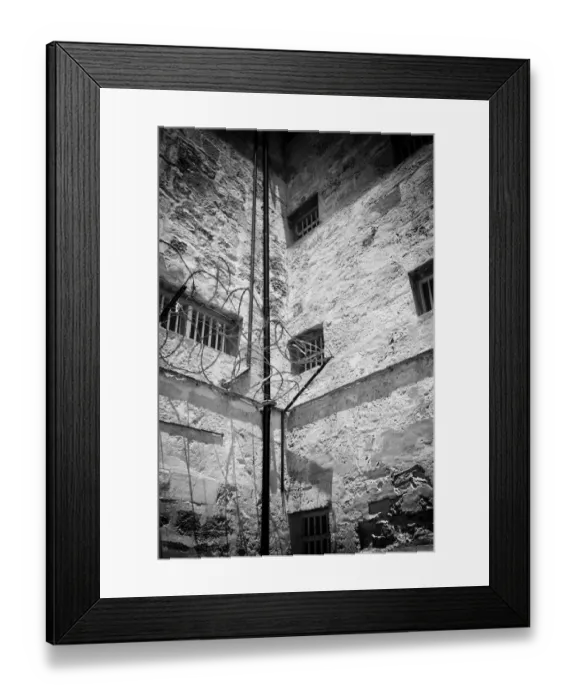 Framed Print : Wide shot interior of Fremantle Prison